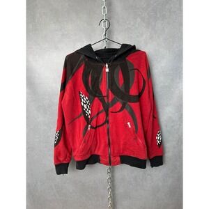 Y2K Reversible‎ Full zip octopus GAMA-GO hoodie rare 96/360
